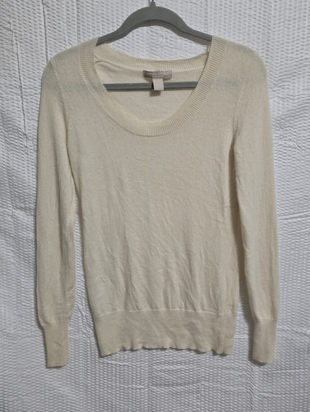 Banana Republic Wool Cashmere Sweater Women’s S Cream 80% Wool 20% Cashmere